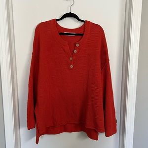 Free People Hailee Sweater Set in Baked Earth Orange